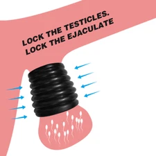 MALE Scrotum Testicle-Squeeze-Rings-Cage-Penis-Stretcher-CBT-Enhancer-Delay-Ball