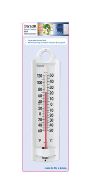 Taylor All Aluminum Indoor / Outdoor Wall 8-7/8 in.Thermometer