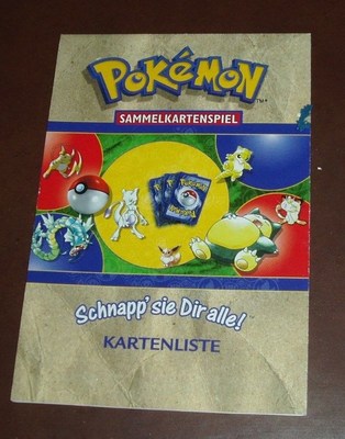 Pokemon CARD LIST "RARE" "KARTENLISTE" | eBay Pokemon CARD LIST "RARE" "KARTENLISTE" | eBay