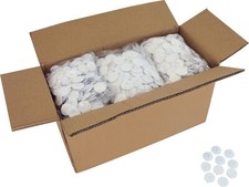  5000 CD Jewel Box Adhesive Backed White Spider Hubs Rosettes Caps DVD CDNRSPWH