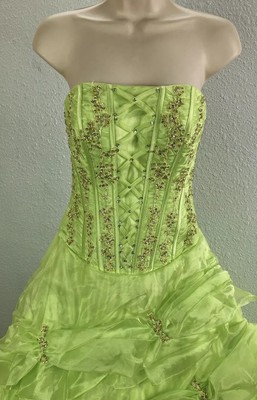 lime green quinceanera dresses