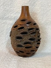 Turned wooden vessel vase