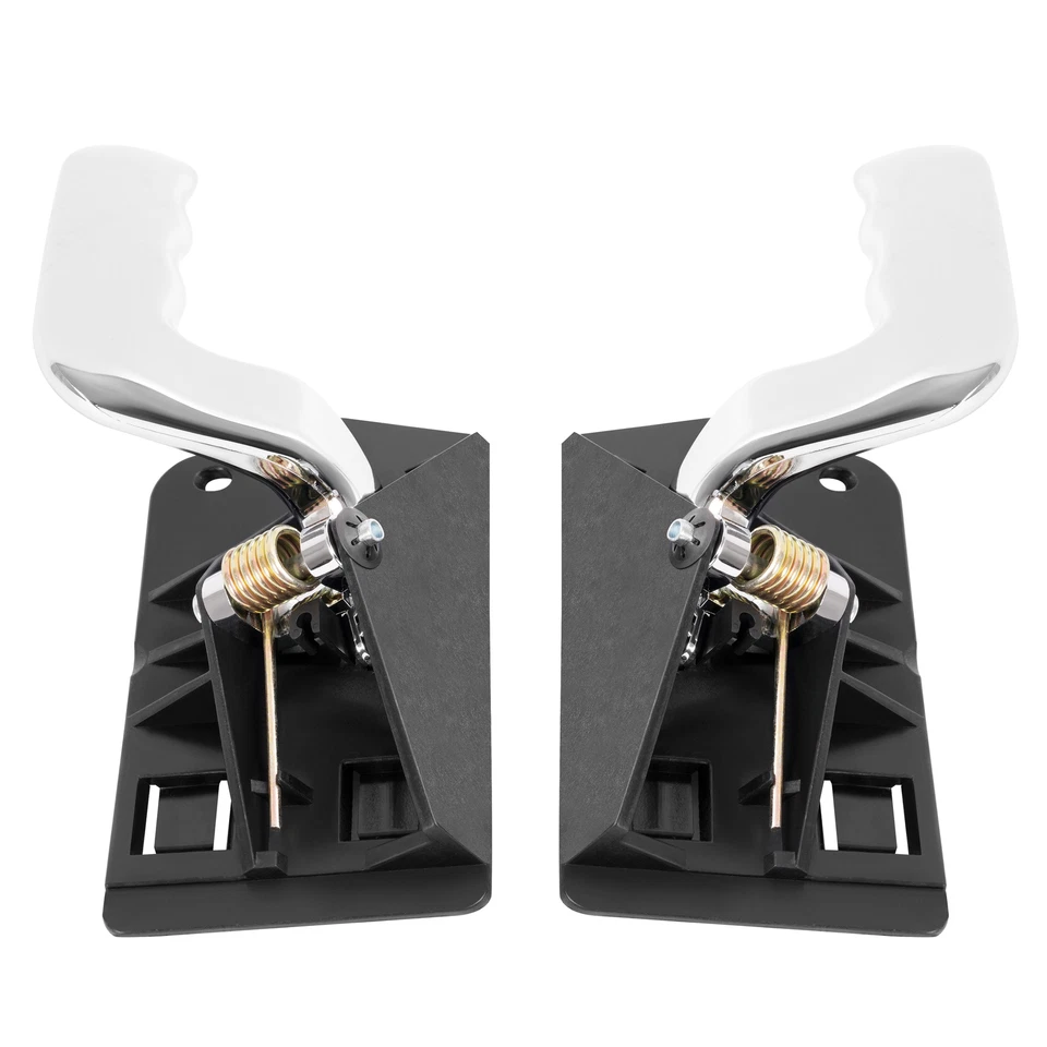 For GMC Sierra Yukon Chevrolet Silverado 99-2007 Chrome Inside Door Handles Pair - Image 3 of 4