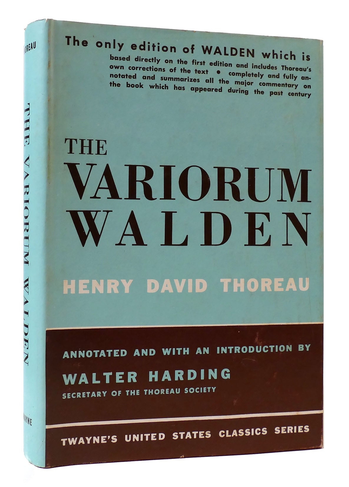 Henry David Thoreau THE VARIORUM WALDEN 1st Edition 1st Printing eBay