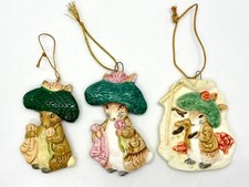 Vintage Schmid 80s Beatrix Potter Benjamin Bunny Ornaments – Lot of 3!