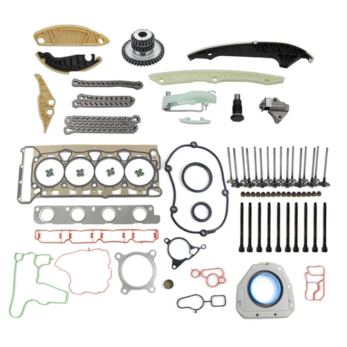 Timing Chain Head Gasket Set Intake Exhaust Valves Kit for Audi A4 VW Jetta 2.0L - Picture 5 of 8