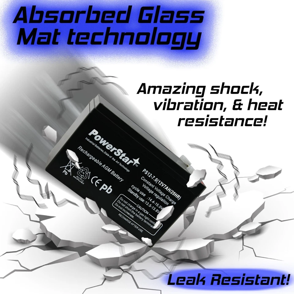 12V 7Ah Rechargeable Battery Replacement for Acorn Stairlift Superglide x2 - Image 4 of 4