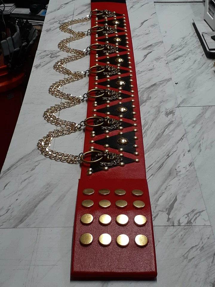 * Cinturón Mono ESTILO ELVIS (ROJO Y NEGRO) Diamond Tour {NUEVO 2 piezas. DISEÑO} * Foto 2 de 3