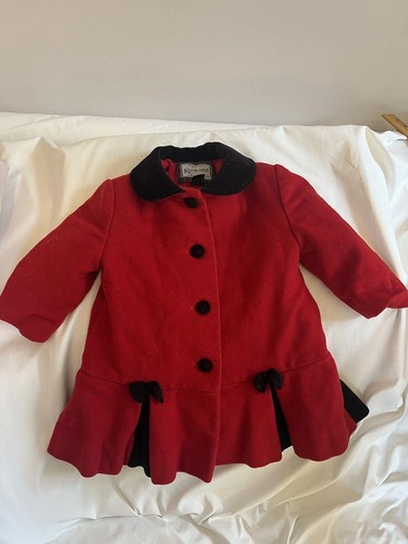 Abrigo Rothschild Rojo 18M Vacaciones Elegante Abrigo Clásico Vestido de Vacaciones Abrigo Rojo Niñas - Imagen 9 de 9