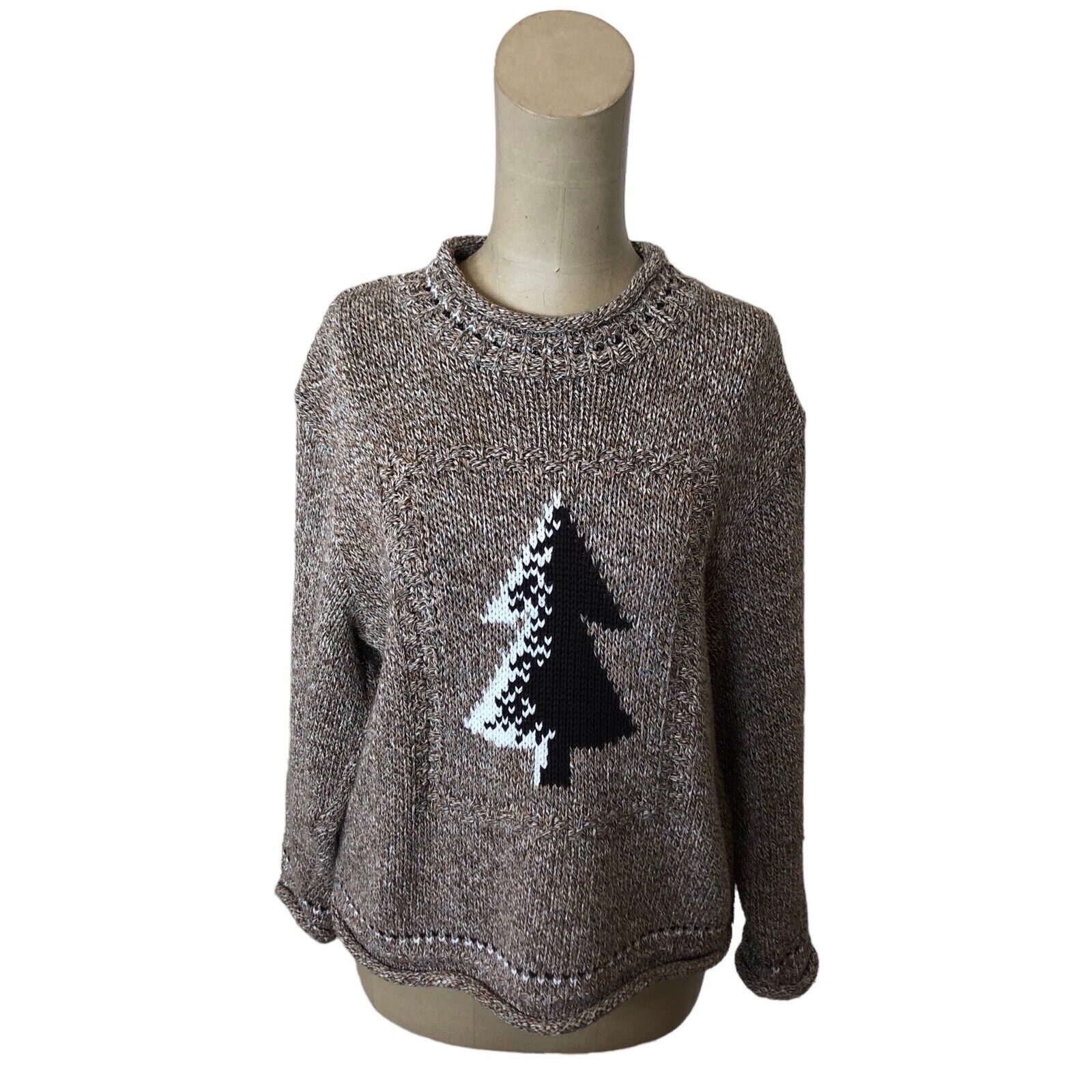 Cotton Country By Parkhurt Knit Pine Tree Christm… - image 1