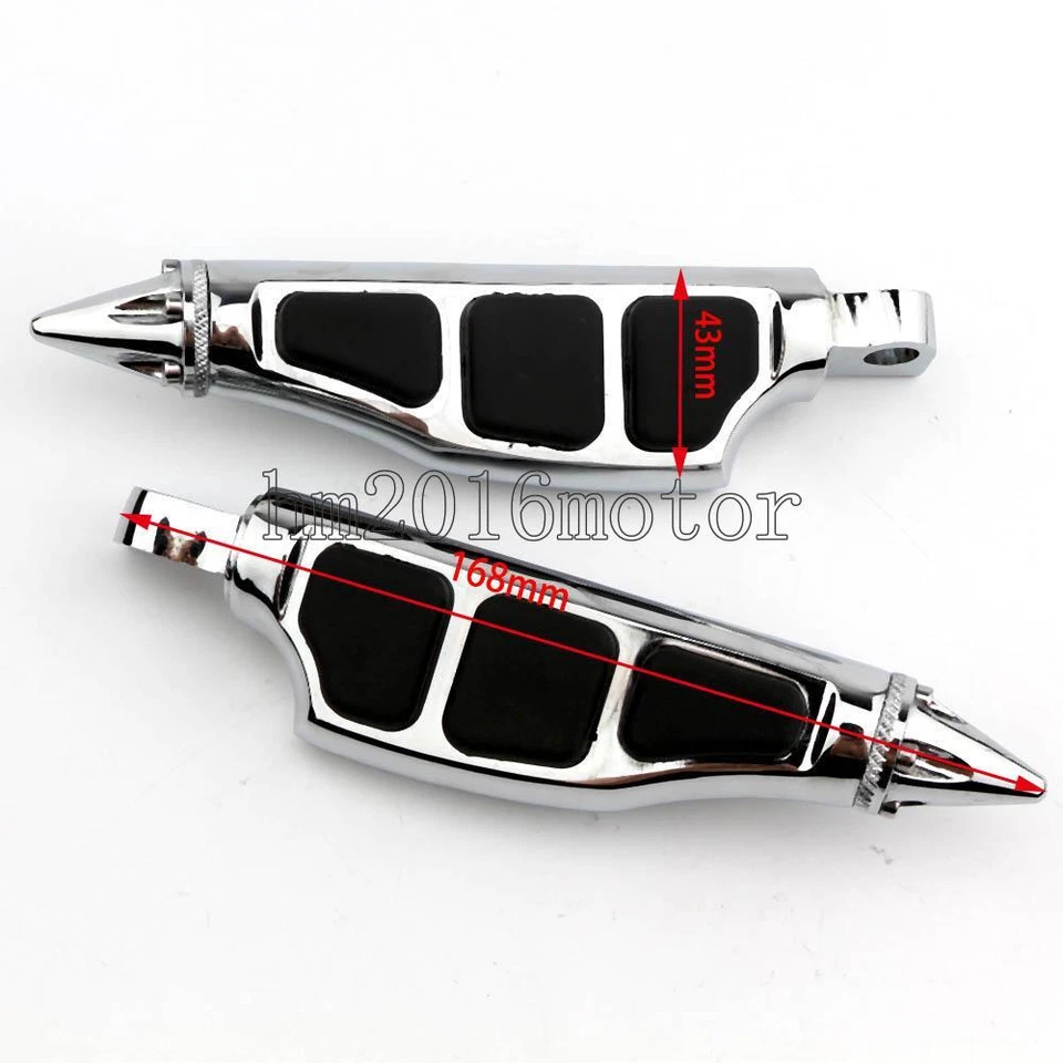 Chrome Male Mount Footrests Foot Pegs Fit For Harley Sportster XL 883 1200 - Image 2 of 4
