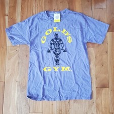 Golds Gym Purple Logo Graphic T-Shirt Size Small Bodybuilding