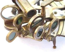 SOLID BRASS SEXTANT-NAUTICAL GIFT-ASTROLABE HANDMADE BRASS SEXTANT WORKING