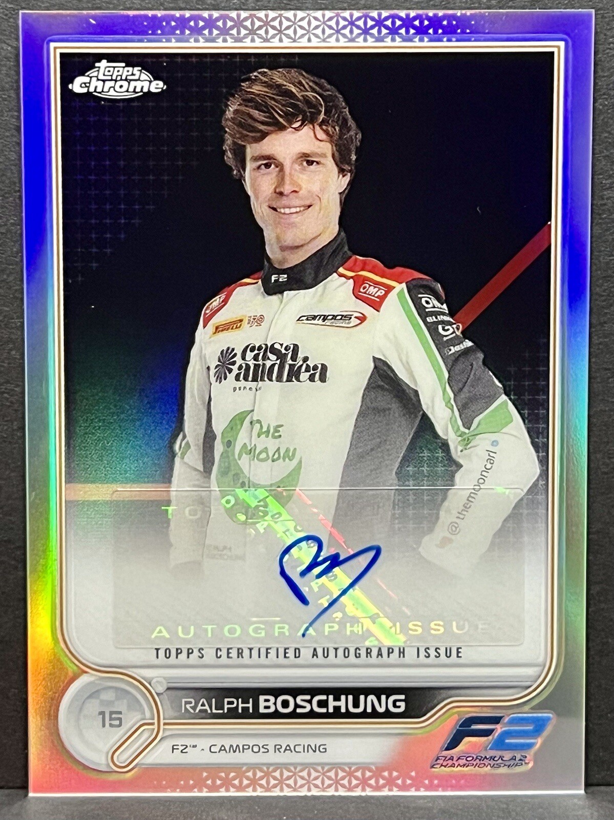 2022 Topps Chrome F1 Ralph Boschung Silver Refractor Auto F2 #CAC-RB CAMPOS