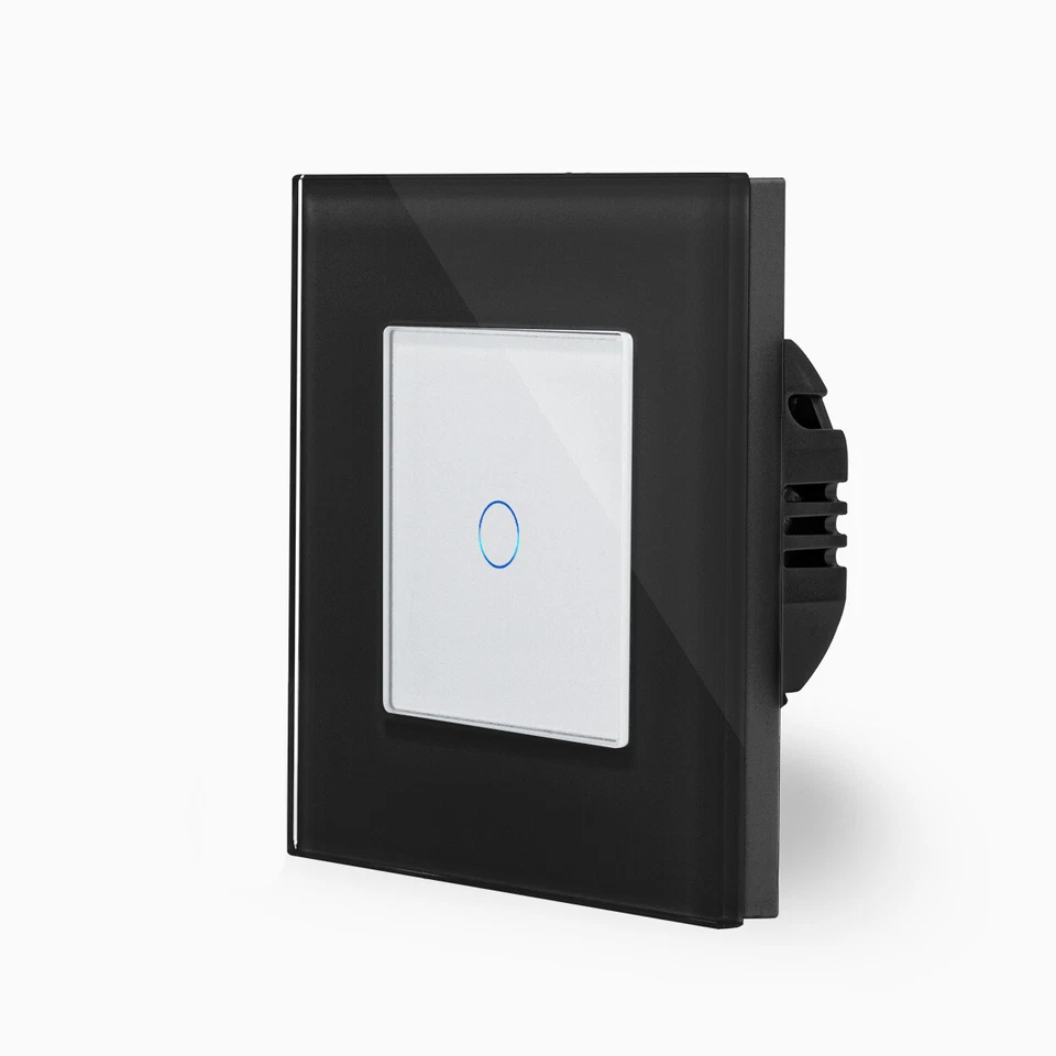 Touch Lichtschalter Steckdose Wechselschalter WiFi Glas Schwarz Weiß Luxus-Time - Bild 2 von 4