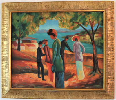 GEMÄLDE KOPIE ''FRAU MIT GRÜNER JACKE'' VON AUGUST MACKE