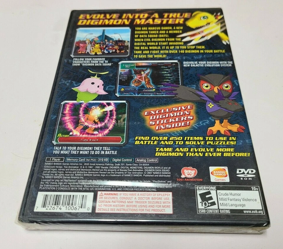 Digimon World: Data Squad (Sony PlayStation 2, 2007) PS2 NEW - Image 2 of 2