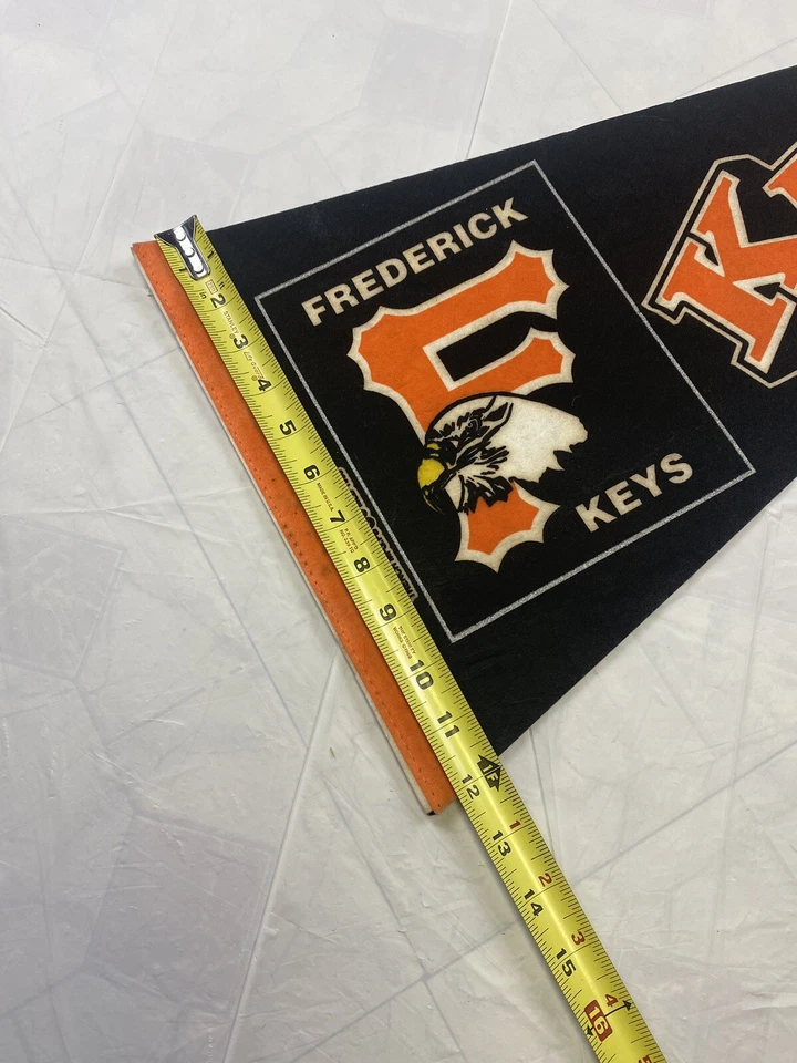 Frederick Keys Vintage 1993 Pennant Minor League Baseball 30 X 12 - Image 4 of 4