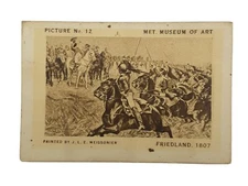 Antique 1915 Mini Reproduction print Friedland 1807 Meissonier French Met Museum