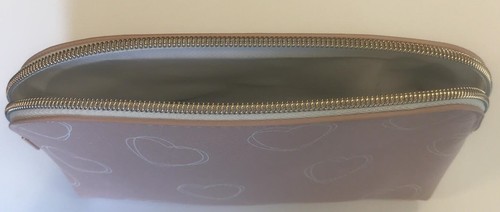 PANDORA | LOVE YOU MAKEUP BAG *NEW* PINK HEARTS COSMETICS BAG MAKE UP KISS ME US - Picture 5 of 8