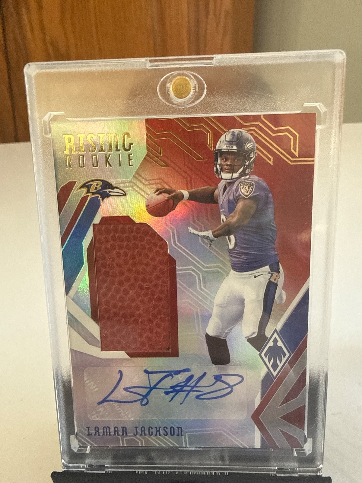 Lamar Jackson Panini Phoenix Rising Rookie Material Signatures #RRLJ Base