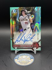 2022 Bowman Draft Chrome Andrew Pintar #CDA-AP Aqua Lava Refractor Auto /199