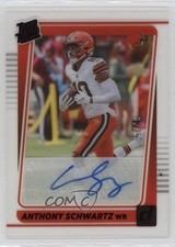 2021 Panini Clearly Donruss Rated Rookie Red 36/49 Anthony Schwartz #82 Auto vv7