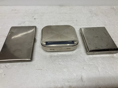 2 Vintage Zigarettenetuis & 1 ZICK ZACK Rollmaschine Blechdose