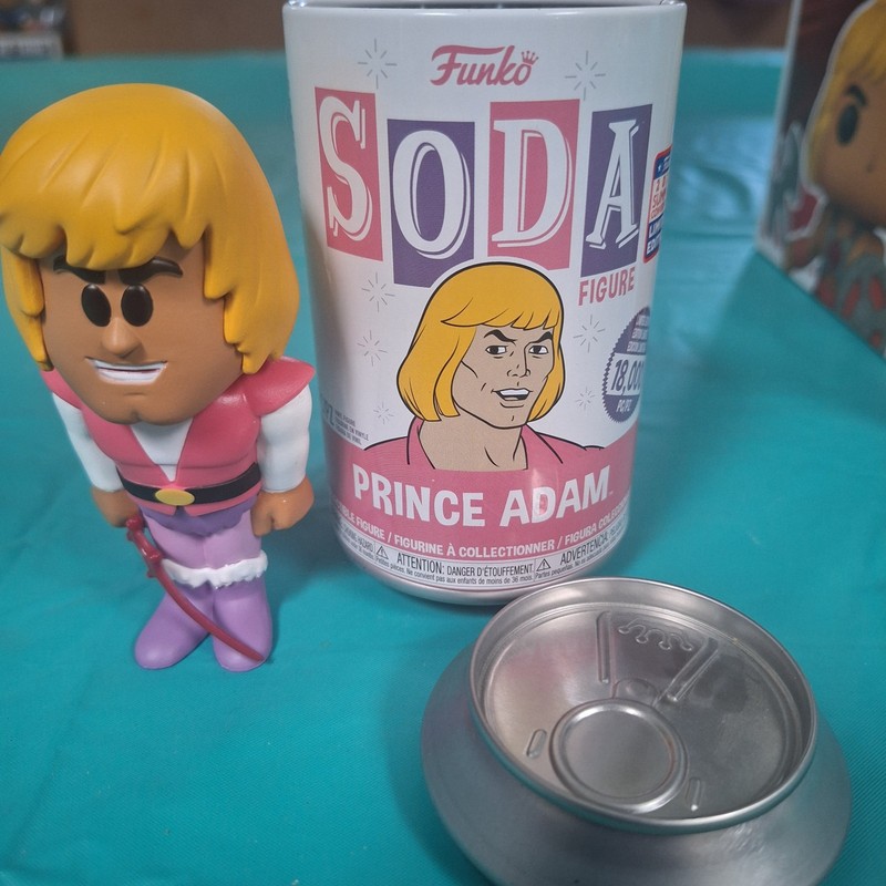 Funko Vinyl Soda Prince Adam He‑Man • MOTU • No POG • Can + Figure Only