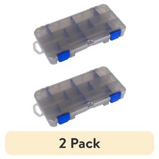 2-Pack Heavy-Duty Utility Storage Box with Removable Dividers, 9.125 Inch Tackle