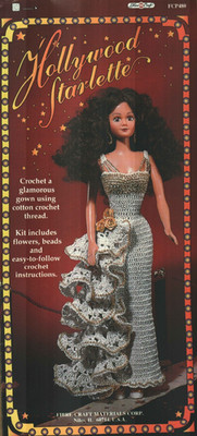 HOLLYWOOD STARTLETTE DRESS FASHION DOLL DIGEST SIZE CROCHET PATTERN LEAFLET ONLY