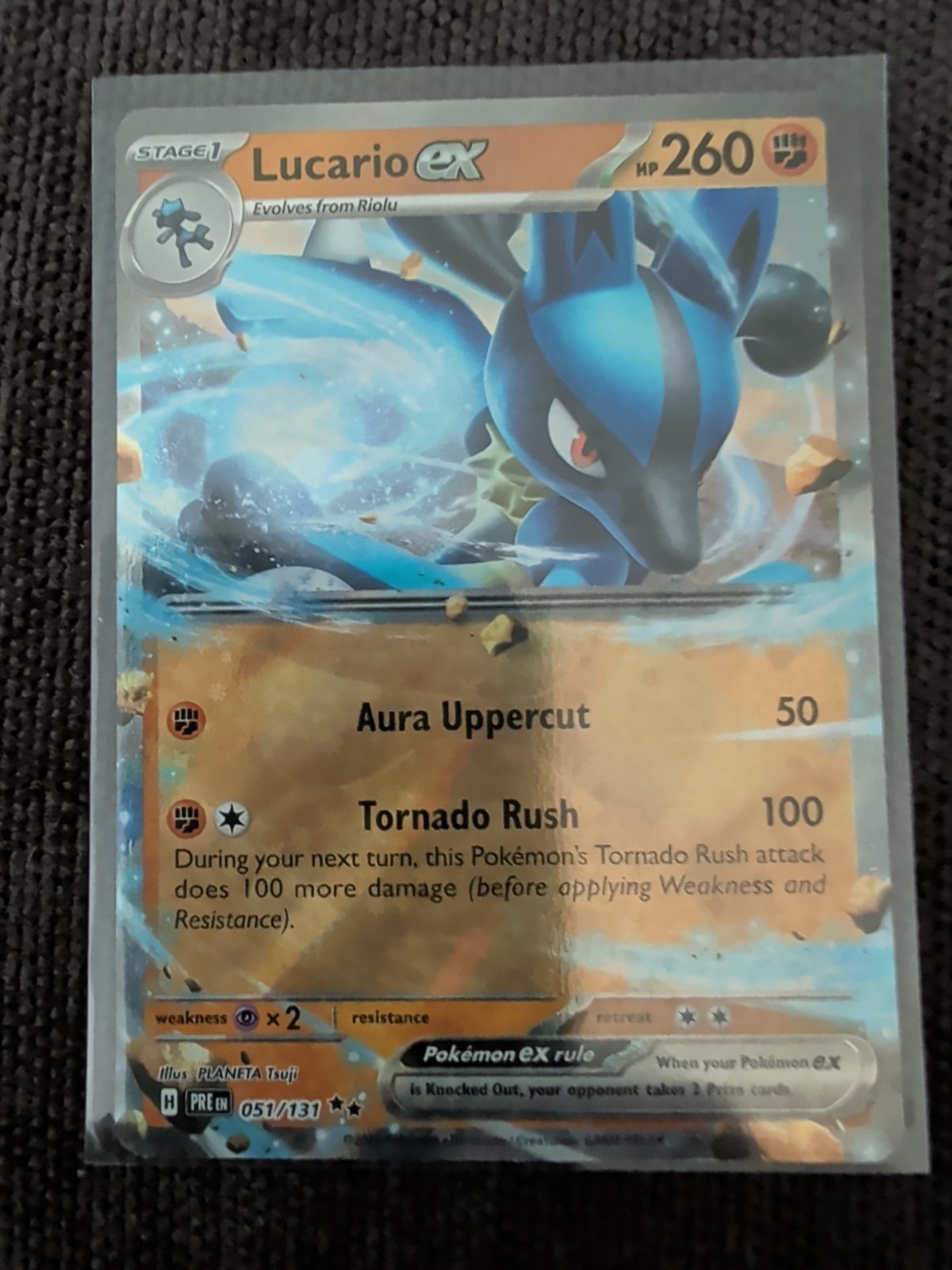 Lucario ex PRE 051/131 Sv: Prismatic Evolutions Holo NM English
