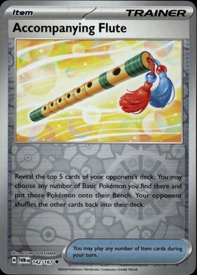 Accompanying Flute Reverse Holo Uncommon SV06: Twilight Masquerade 142/167 NM