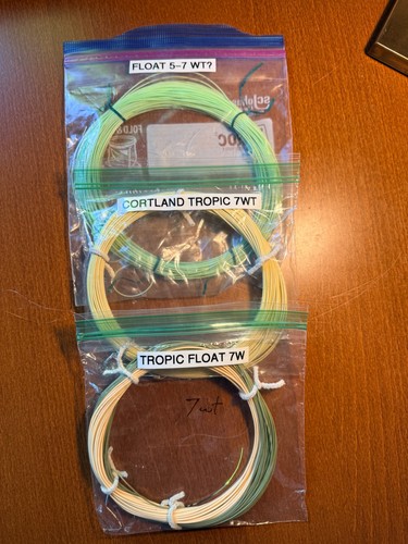 Various Brand Test Bundle of 7 Weight Float Fly Line
