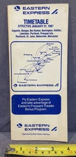 Eastern Express Timetable effective January 31, 1987