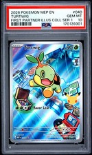 2026 POKEMON MEP FIRST PARTNER ILLUSTRATION COLLECTION #040 TURTWIG PSA 10