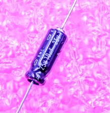 10uF 25V, Axial Electrolytic Capacitor, Polarized, 85C, Tolerance  20 ,