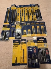 20 Pc. Lot Of NIP Irwin Drill Bits, Power Bits,Nut Drivers,Bit Tips & More