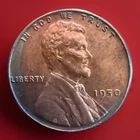 1950 LINCOLN WHEAT CENT CHOICE PROOF AND TONED ACTUAL COIN  #1612