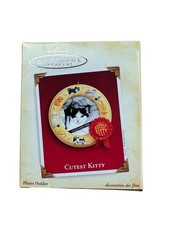 Hallmark Keepsake Cutest Kitty Cat Photo Holder Christmas Tree Ornament 2005