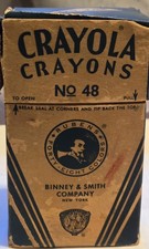 Vintage Crayola Crayons No 48 Binney  Smith Rubens Colors Full Box