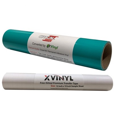 Turquoise Vinyl 651 by Glossy Permanent Adhesive Craft Vinyl (12'' x 10 ft Wra...