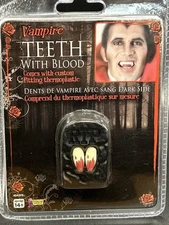 Forum Novelties - Vampire Fangs with Blood - Custom Fitting Thermoplastic - 14+