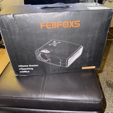 Febfoxs JQ450 Projector With Wifi &Bluetooth 12000LUX 1080P Support 4K & Zoom