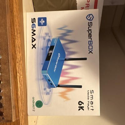 SuperBox S6 Max 6K Android 12 Wi-Fi HDMI USB Ethernet Blue Media Streamer