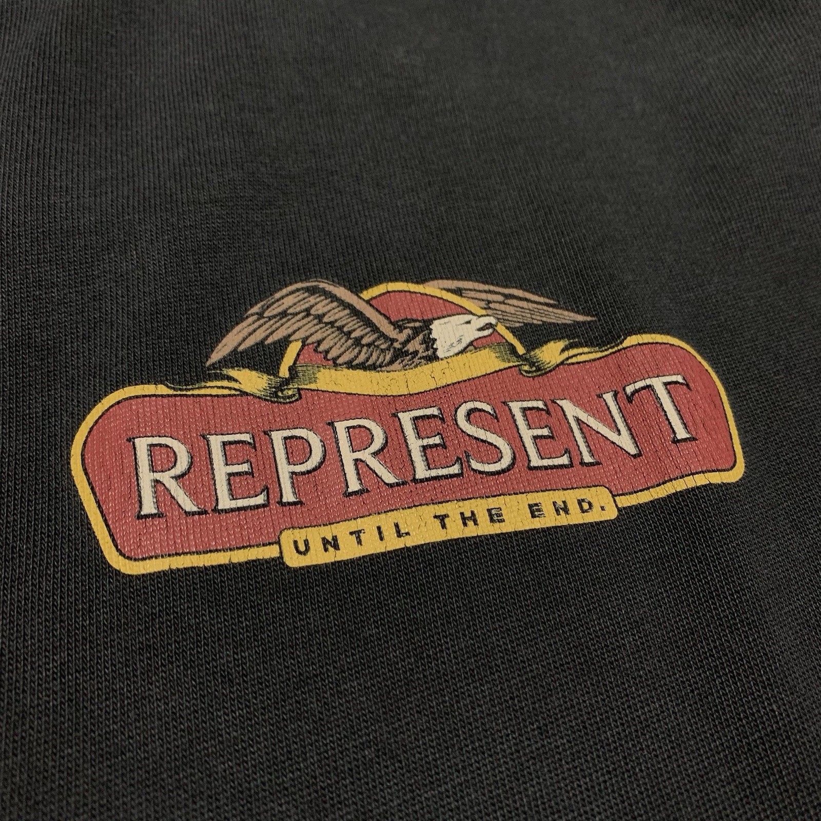 Represent Small Eagle End Stained Black Tee - image 4