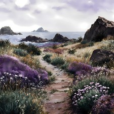 Wandbild England Cornwall Meer Küste Landschaft Deko Bild Wanddeko Wandfliese