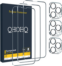 QHOHQ 3 Pack Screen Protector for Iphone 13 Pro 6.1 Inch with 3 Pack Tempered