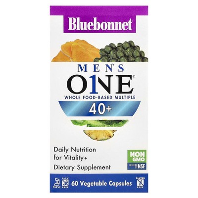 Men's ONE  40+, Whole Food- Based Multiple, 60 Vegetable Capsules