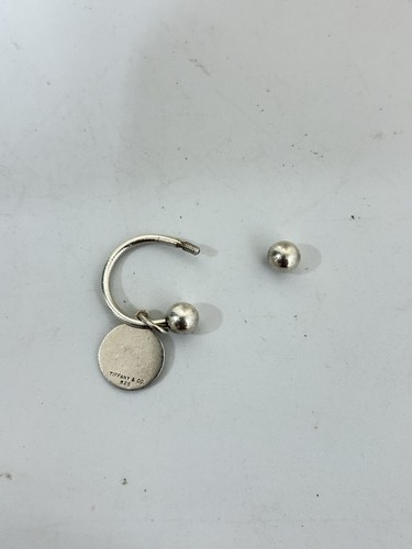 Vintage Tiffany & Co. Sterlingsilber 925 Hufeisen Schlüsselring Schraubkugel mit rundem Etikett - Bild 6 von 6